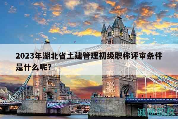 2023年湖北省土建管理初级职称评审条件是什么呢？