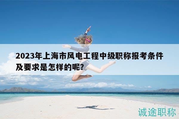 2023年上海市风电工程中级职称报考条件及要求是怎样的呢？