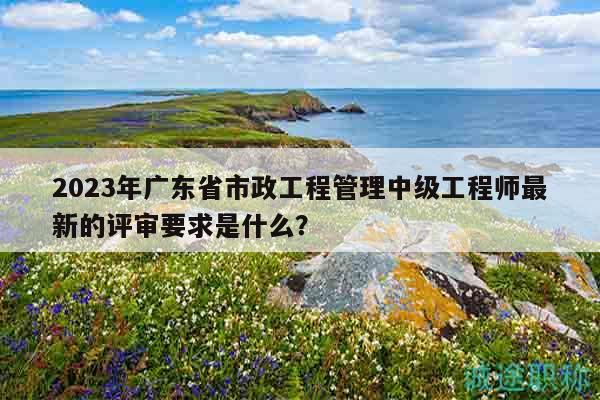 2023年广东省市政工程管理中级工程师最新的评审要求是什么？