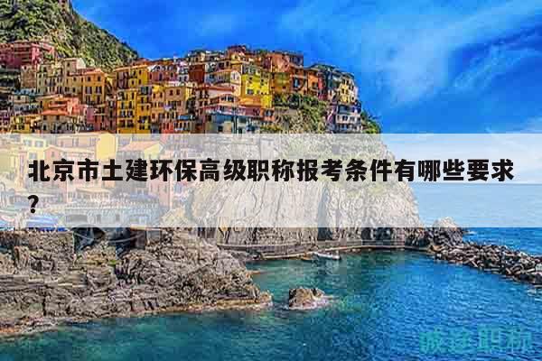 北京市土建环保高级职称报考条件有哪些要求？