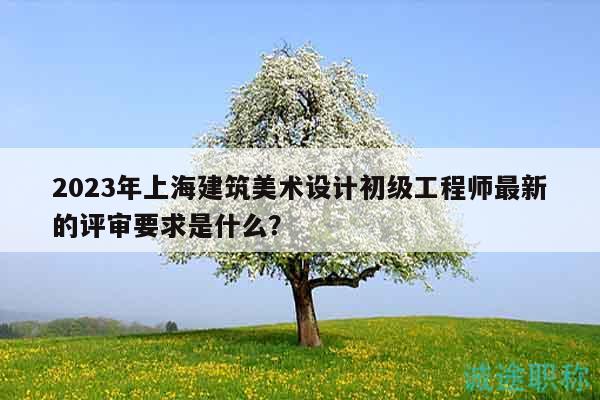 2023年上海建筑美术设计初级工程师最新的评审要求是什么？