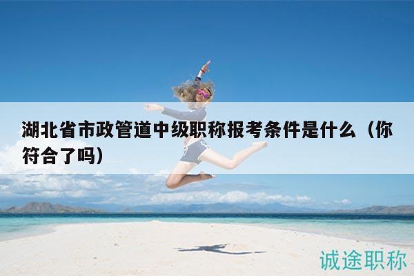 湖北省市政管道中级职称报考条件是什么（你符合了吗）