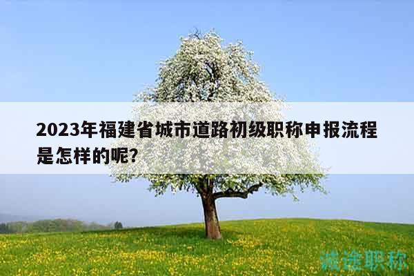 2023年福建省城市道路初级职称申报流程是怎样的呢？
