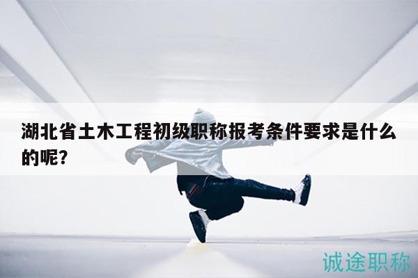 湖北省土木工程初级职称报考条件要求是什么的呢？