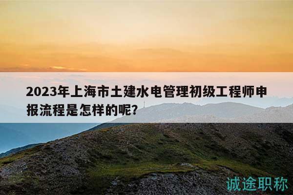 2023年上海市土建水电管理初级工程师申报流程是怎样的呢？