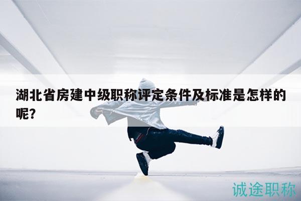 湖北省房建中级职称评定条件及标准是怎样的呢？