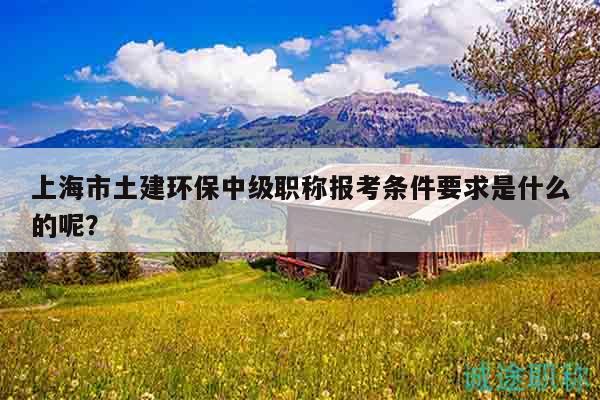 上海市土建环保中级职称报考条件要求是什么的呢？