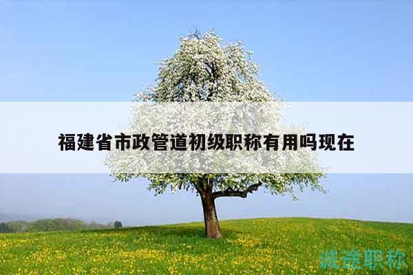 福建省市政管道初级职称有用吗现在