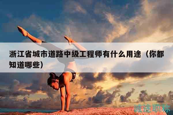 浙江省城市道路中级工程师有什么用途（你都知道哪些）
