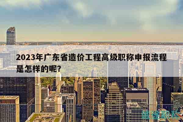 2023年广东省造价工程高级职称申报流程是怎样的呢？