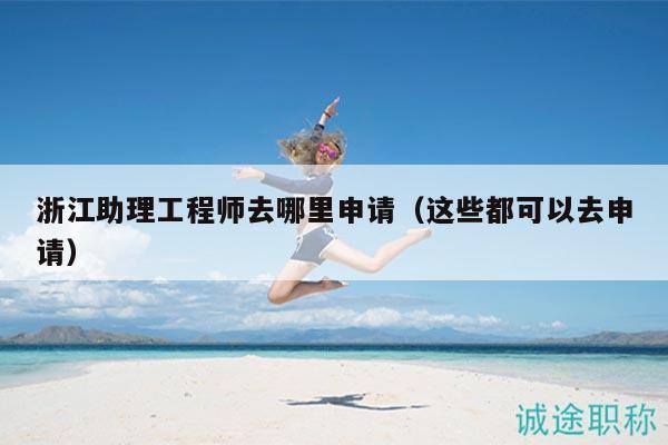 浙江助理工程师去哪里申请（这些都可以去申请）