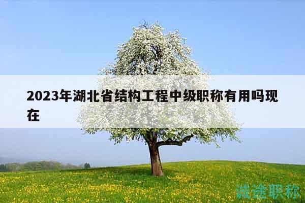 2023年湖北省结构工程中级职称有用吗现在