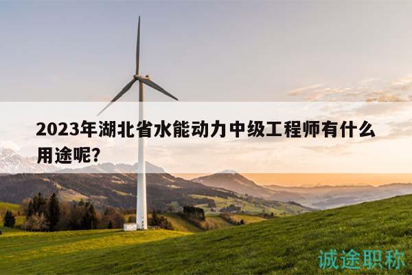 2023年湖北省水能动力中级工程师有什么用途呢？