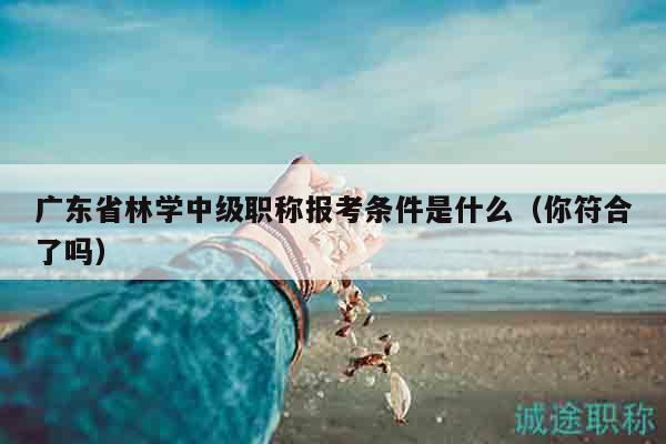 广东省林学中级职称报考条件是什么（你符合了吗）