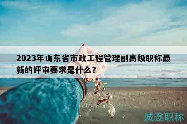 2023年山东省市政工程管理副高级职称最新的评审要求是什么？