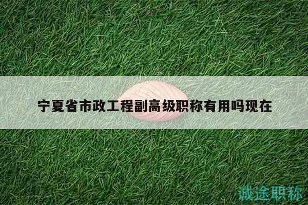 宁夏省市政工程副高级职称有用吗现在