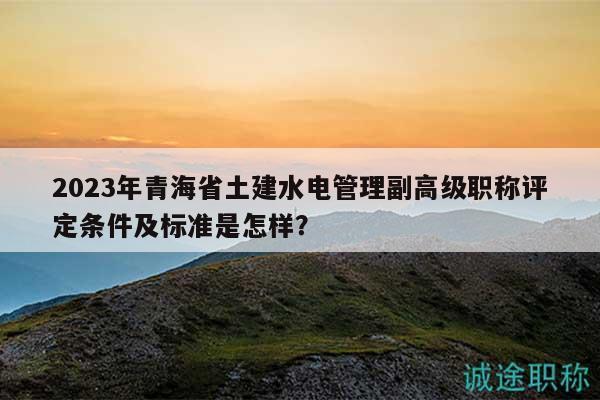 2023年青海省土建水电管理副高级职称评定条件及标准是怎样？