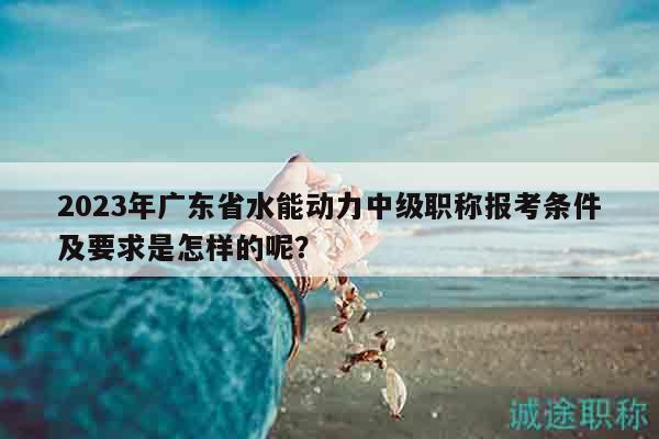 2023年广东省水能动力中级职称报考条件及要求是怎样的呢？
