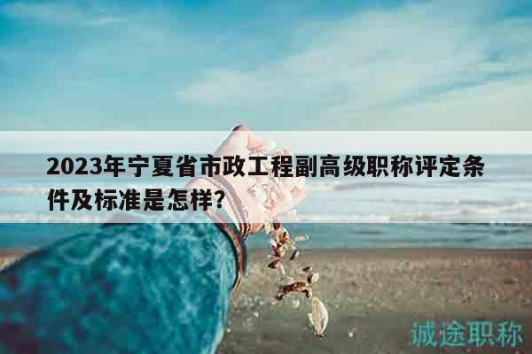 2023年宁夏省市政工程副高级职称评定条件及标准是怎样？
