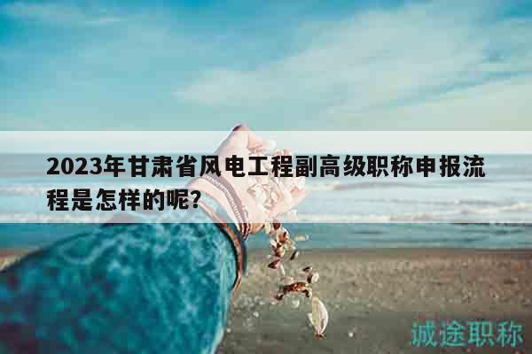 2023年甘肃省风电工程副高级职称申报流程是怎样的呢？
