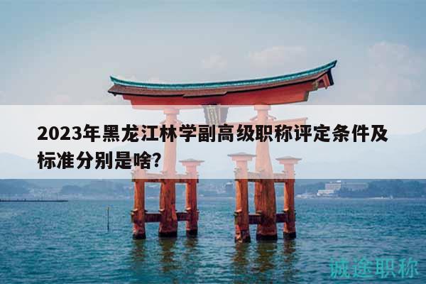 2023年黑龙江林学副高级职称评定条件及标准分别是啥？