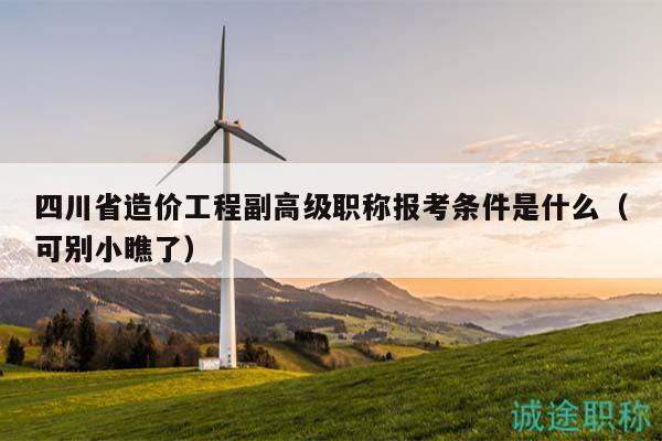 四川省造价工程副高级职称报考条件是什么（可别小瞧了）