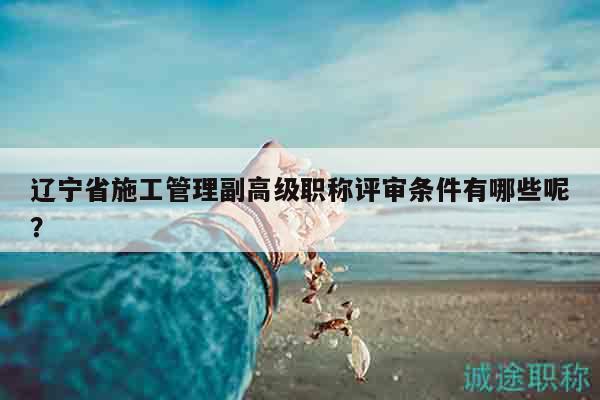 辽宁省施工管理副高级职称评审条件有哪些呢？