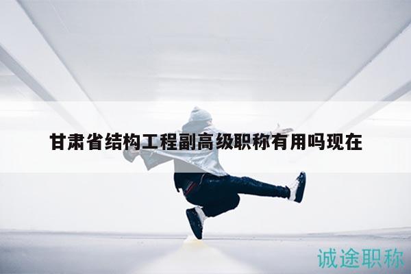 甘肃省结构工程副高级职称有用吗现在