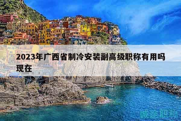 2023年广西省制冷安装副高级职称有用吗现在