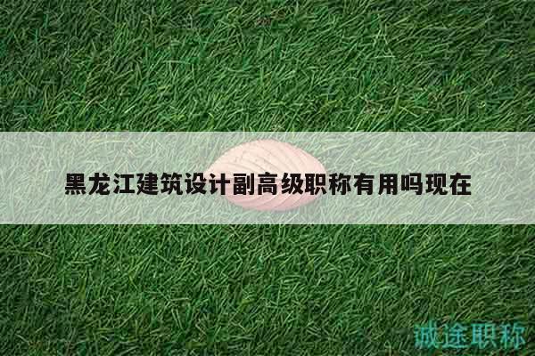 黑龙江建筑设计副高级职称有用吗现在
