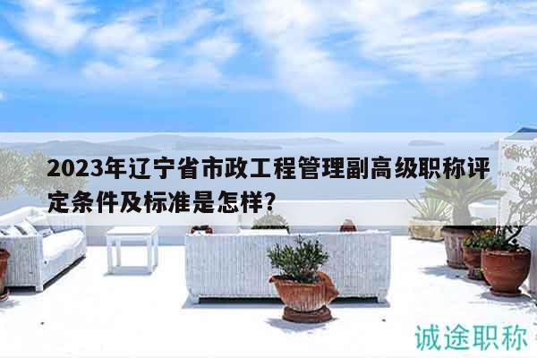 2023年辽宁省市政工程管理副高级职称评定条件及标准是怎样？