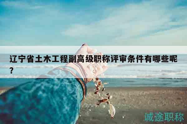 辽宁省土木工程副高级职称评审条件有哪些呢？