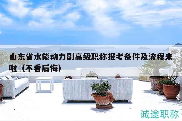 山东省水能动力副高级职称报考条件及流程来啦（不看后悔）