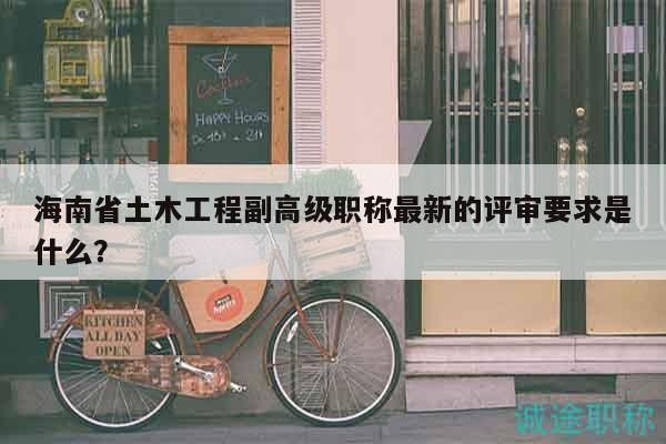 海南省土木工程副高级职称最新的评审要求是什么？