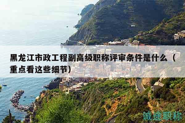 黑龙江市政工程副高级职称评审条件是什么（重点看这些细节）