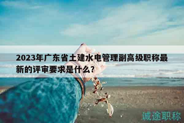 2023年广东省土建水电管理副高级职称最新的评审要求是什么？