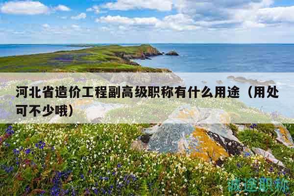 河北省造价工程副高级职称有什么用途（用处可不少哦）
