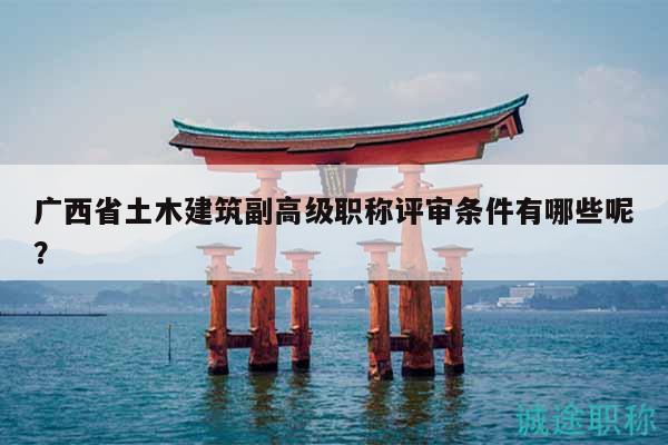 广西省土木建筑副高级职称评审条件有哪些呢？