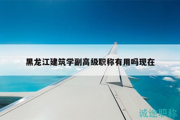 黑龙江建筑学副高级职称有用吗现在