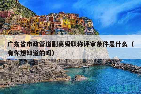 广东省市政管道副高级职称评审条件是什么（有你想知道的吗）
