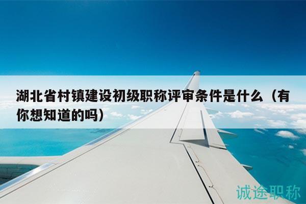 湖北省村镇建设初级职称评审条件是什么（有你想知道的吗）