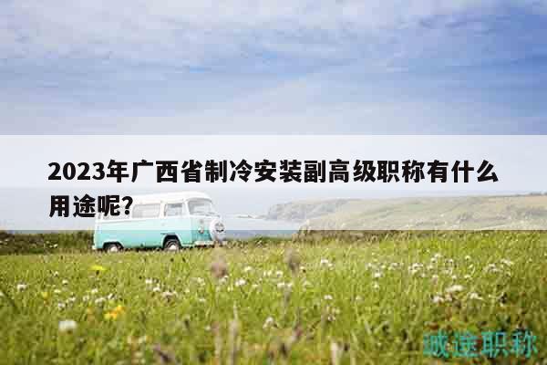 2023年广西省制冷安装副高级职称有什么用途呢？