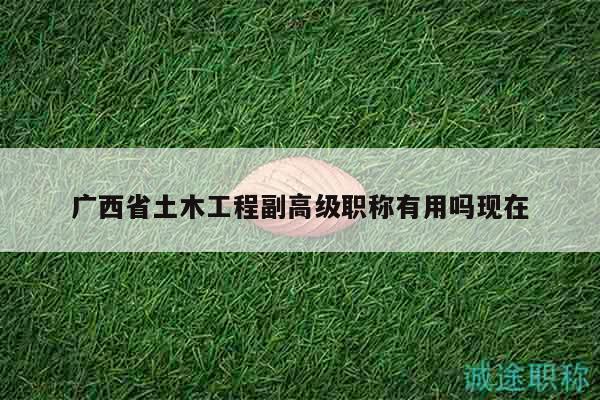 广西省土木工程副高级职称有用吗现在