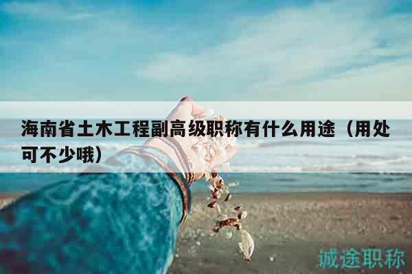 海南省土木工程副高级职称有什么用途（用处可不少哦）