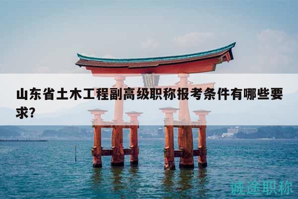 山东省土木工程副高级职称报考条件有哪些要求？