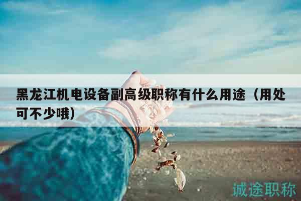 黑龙江机电设备副高级职称有什么用途（用处可不少哦）