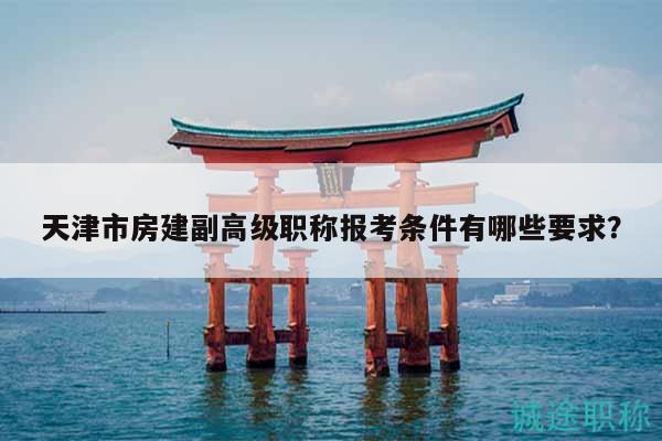 天津市房建副高级职称报考条件有哪些要求？