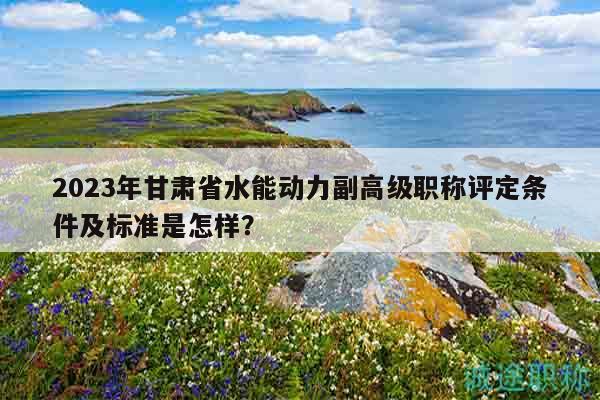 2023年甘肃省水能动力副高级职称评定条件及标准是怎样？