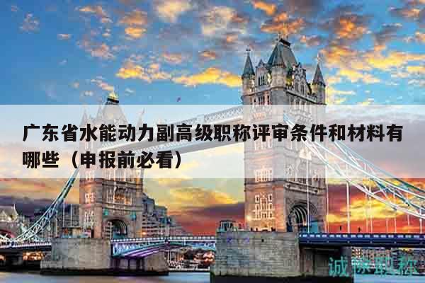 广东省水能动力副高级职称评审条件和材料有哪些（申报前必看）