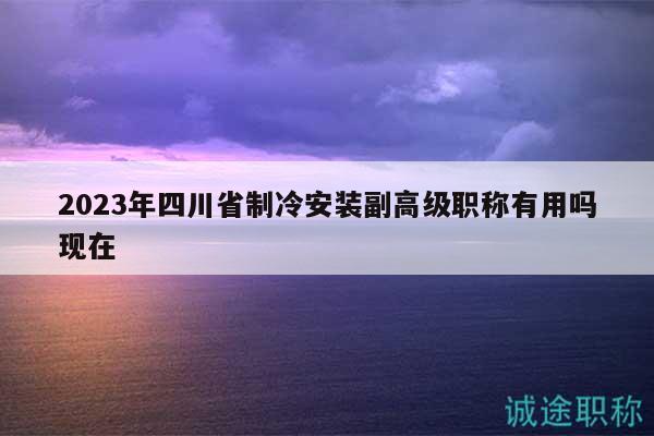 2023年四川省制冷安装副高级职称有用吗现在